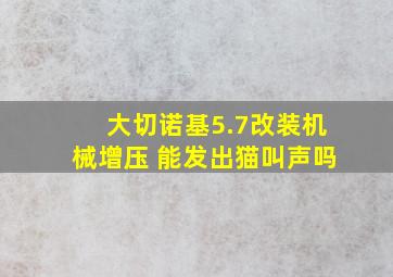 大切诺基5.7改装机械增压 能发出猫叫声吗